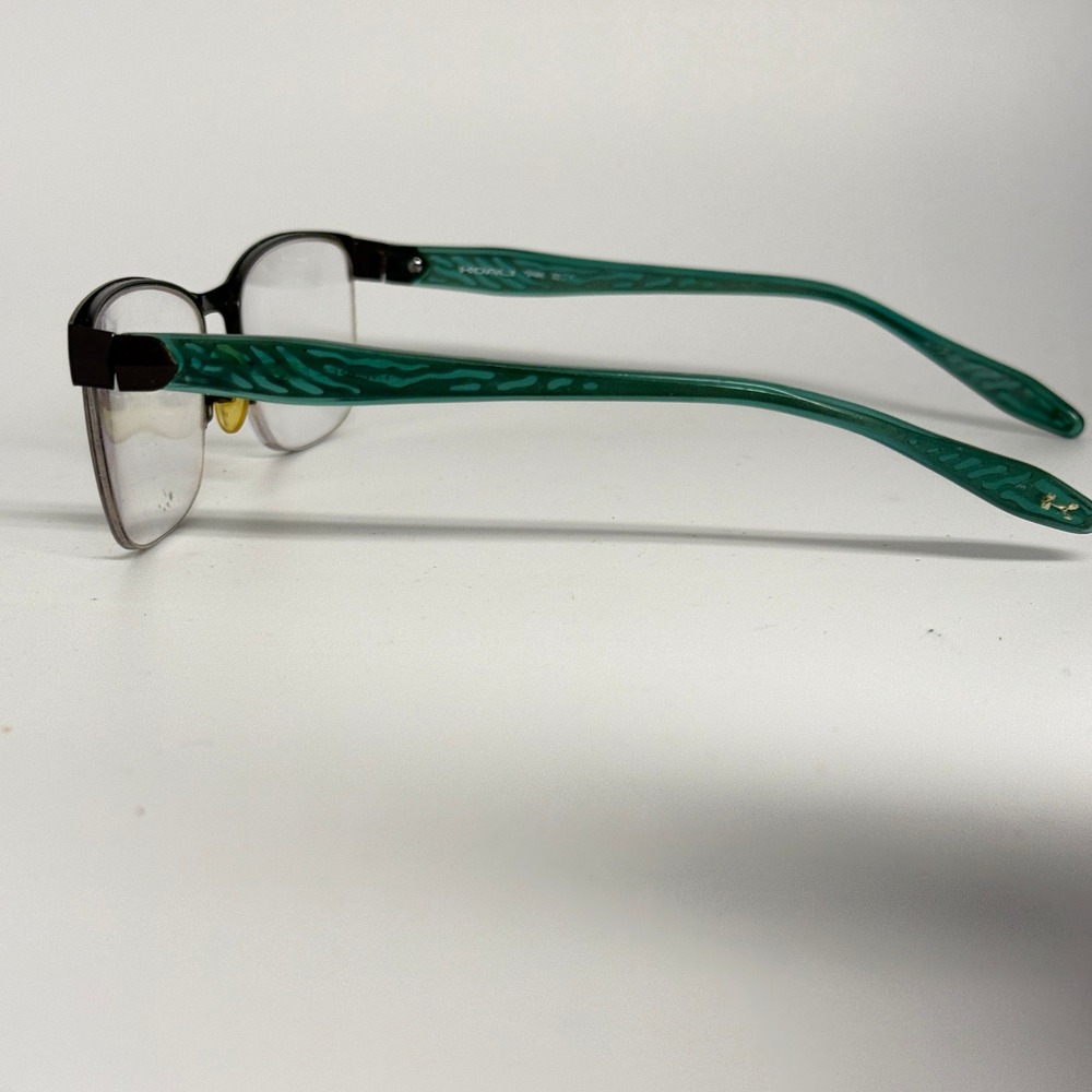 Morel Koali 7494K Women Eyeglasses Brown Teal Half Rim Frame 53-17-135 France - Picture 2 of 7